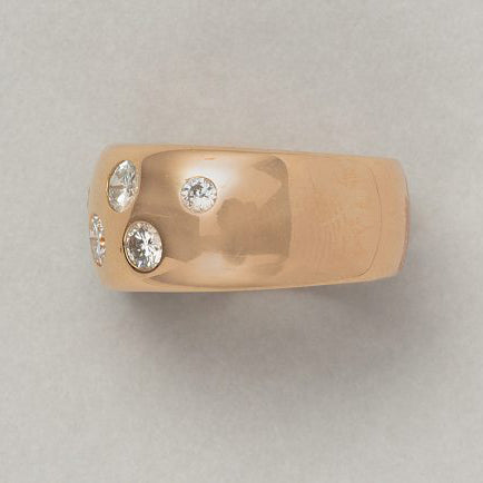 0.85ct Diamond Set 18ct Yellow Gold Band Ring