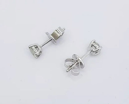 Pair of Diamond Solitaire Stud Earrings, 0.50 carat total, in 18ct white gold