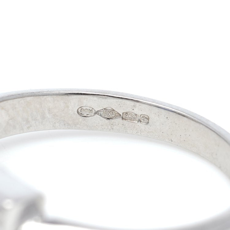 Vintage 0.85ct Sapphire and Diamond Three Stone Ring in Platinum