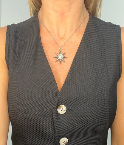 Georgian Rose Cut Diamond and Silver Star Pendant, Circa 1850