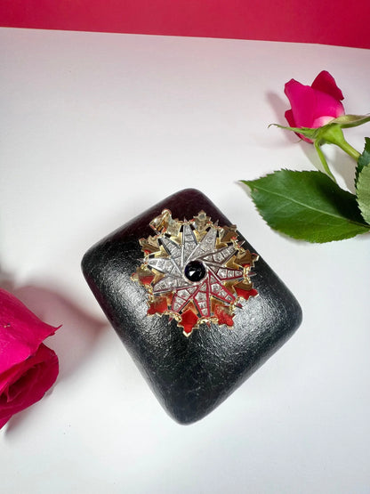 Vintage 1940s Amethyst & Diamond Star Pendant