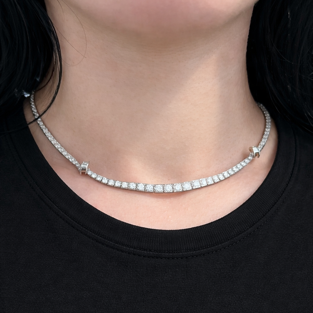 Art Deco Oscar Heyman 8ct Diamond Necklace in Platinum, 8cts