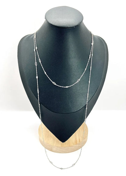 Antique Diamond Half Guard Trace Link Chain In Platinum