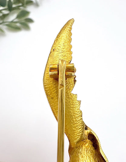 French Edwardian 18 Carat Yellow Gold Golden Goose Brooch, Circa 1900