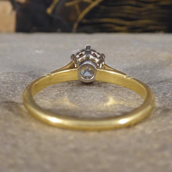 Vintage 0.82ct Diamond Solitaire Engagement Ring in 18ct Yellow Gold