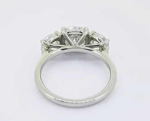 4.04ct Diamond Three Stone Ring, in 18ct white gold.