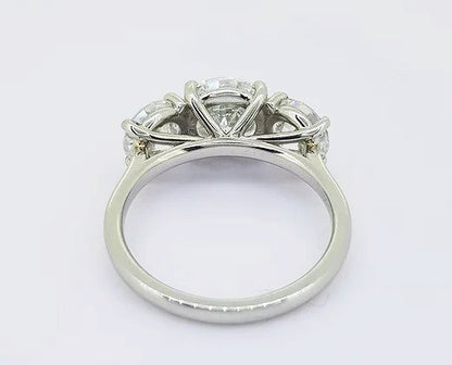 4.04ct Diamond Three Stone Ring, in 18ct white gold.