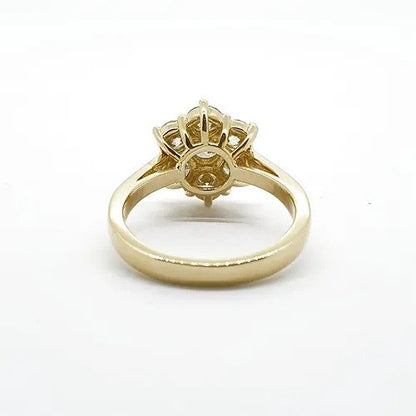 Seven Stone Diamond Floral Cluster Engagement Ring, 2.28 carat total