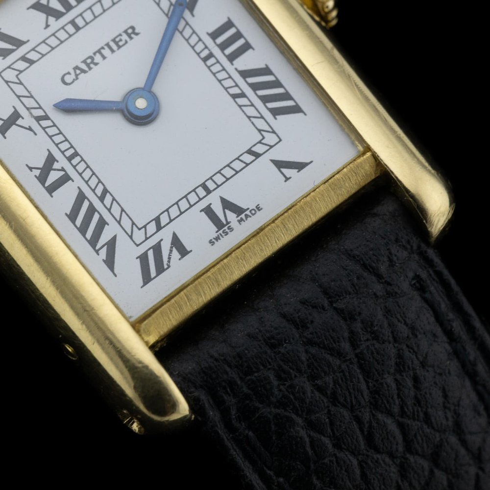 Vintage Cartier Tank Louis Cartier Yellow Gold Small Paris Watch