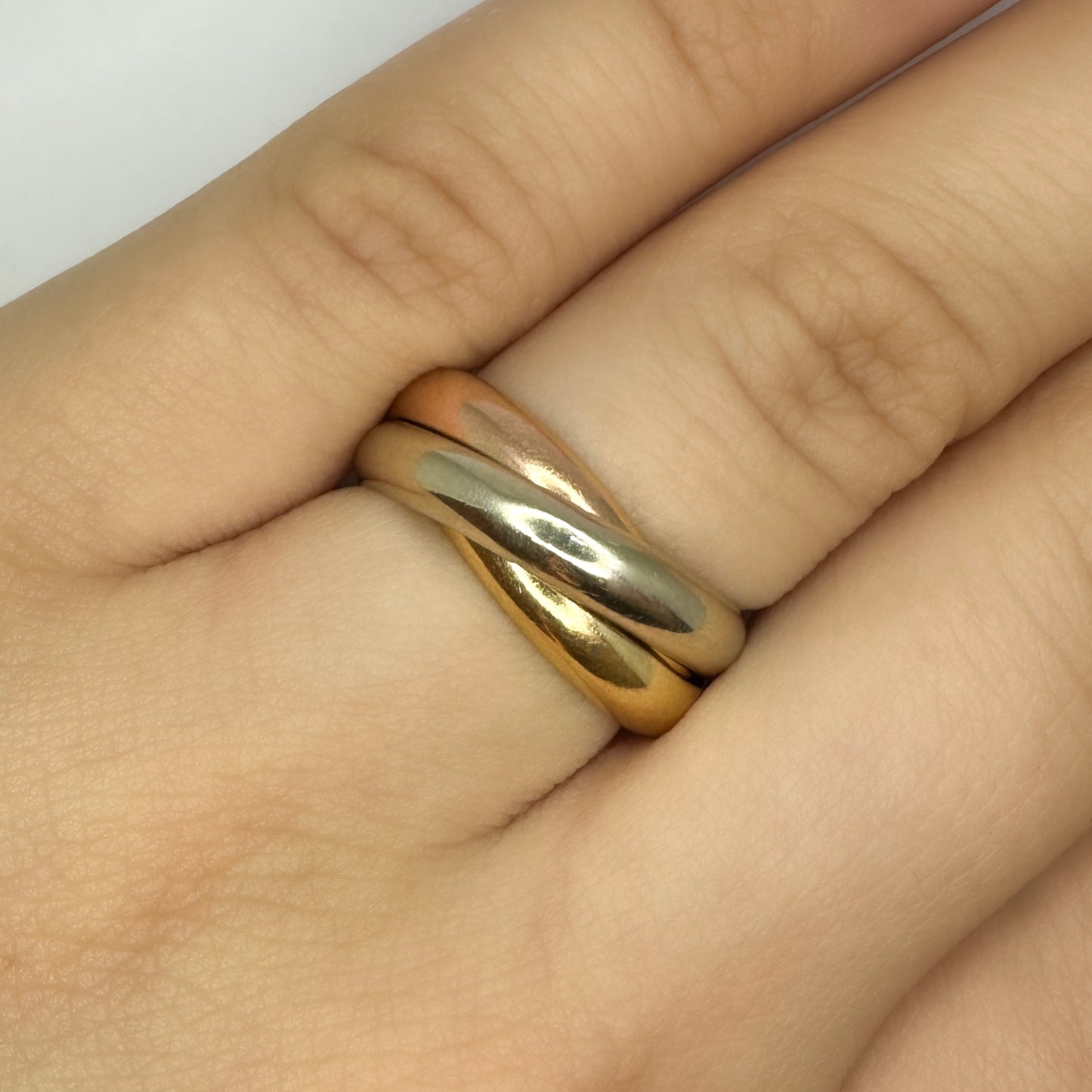 Vintage Cartier Tri Gold Trinity Ring
