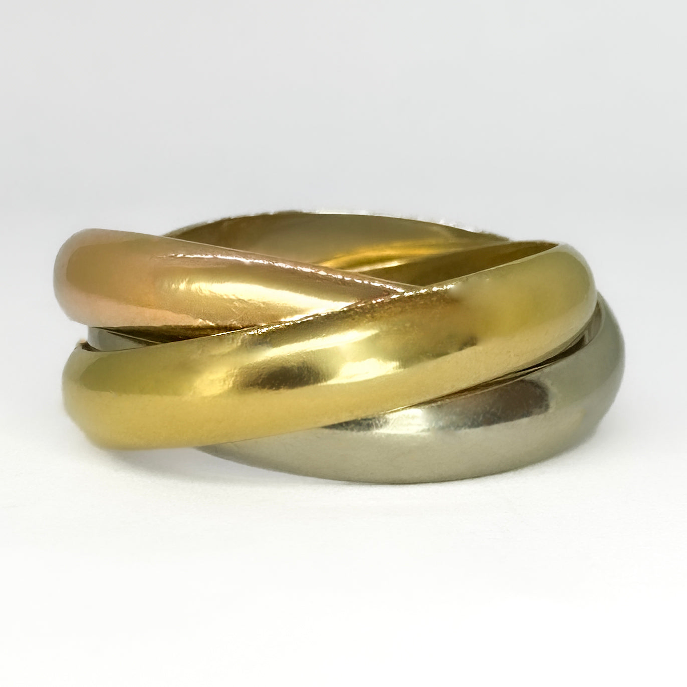 Vintage Cartier Tri Gold Trinity Ring
