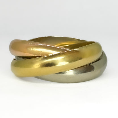 Vintage Cartier Tri Gold Trinity Ring