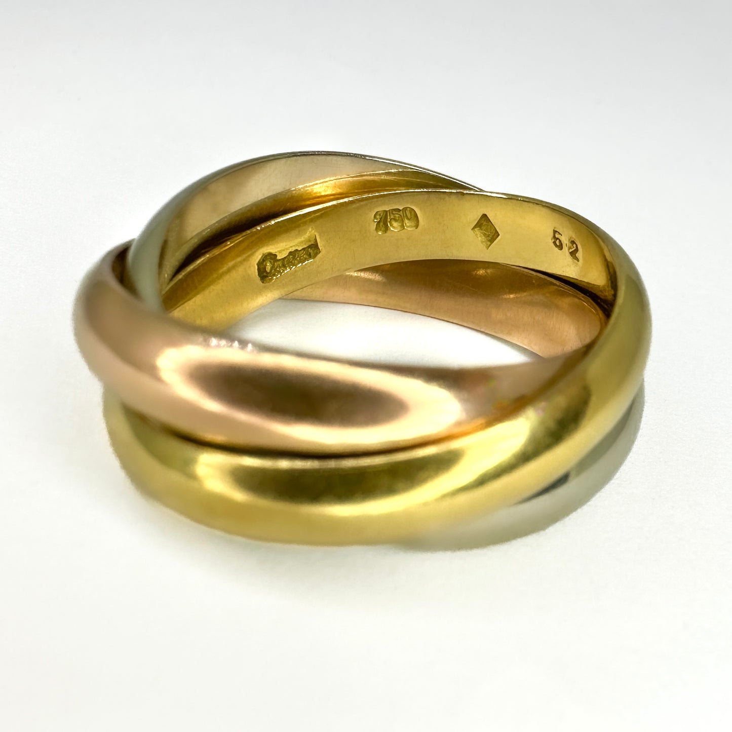 Vintage Cartier Tri Gold Trinity Ring
