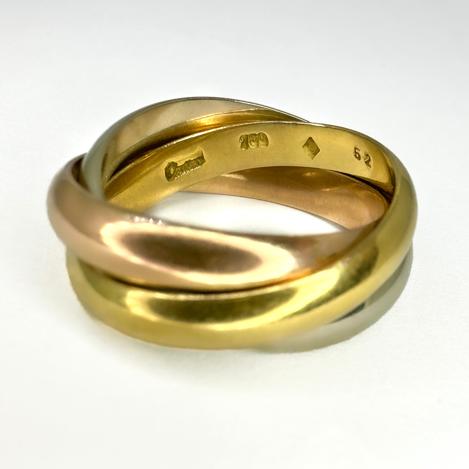 Vintage Cartier Tri Gold Trinity Ring