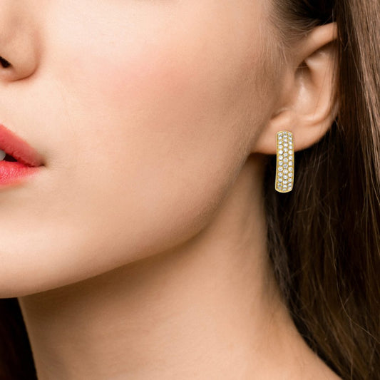 1.50ct Diamond Hoop Earrings in 18ct Yellow Gold