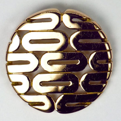 French Retro Oval Motif 18ct Rose Gold Pendant