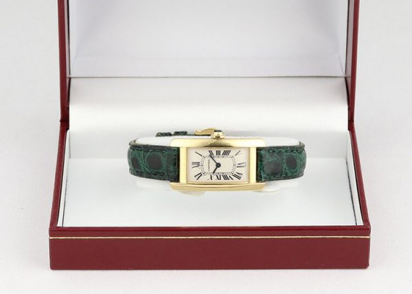 Cartier Tank Americaine 18ct Yellow Gold Ladies Watch