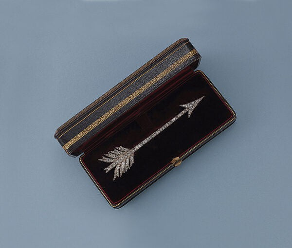 Antique Victorian Old Cut Diamond Arrow Brooch, 5.44 carats