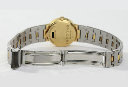 Bvlgari Ladies 18ct Yellow Gold and Steel 23mm Quartz Watch, on a steel and gold bracelet strap with fold over clasp