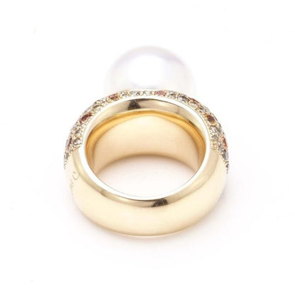 South Sea Pearl, Diamond and Sapphire Cocktail Ring by Schoeffer