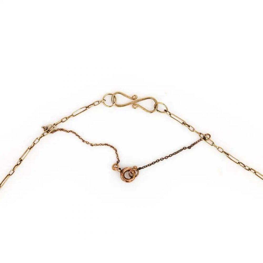 Antique Edwardian Moonstone and Sapphire Festoon Necklace