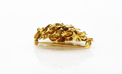 Tiffany and Co Cone Brooch, set with Rubies, 18ct Yellow Gold, c.1990's