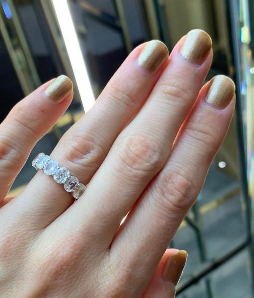 Old Cut Diamond Full Eternity Ring, 6.64 carat total, 18ct White Gold