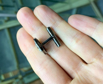 Rose Cut Diamond and Ruby Cufflinks, 2.16 Carat Total, 18ct Gold