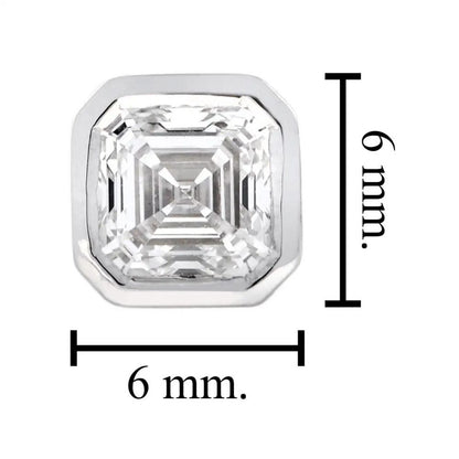 GIA Certified 1.47ct Octagonal Cut Diamond Stud Earrings