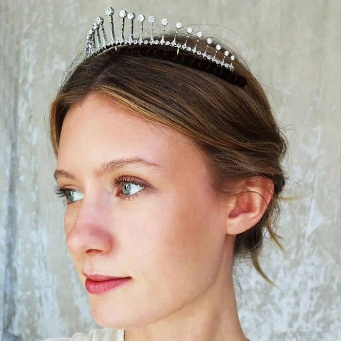 Antique French Diamond Fringe Tiara Necklace by Ch Fontana Cie