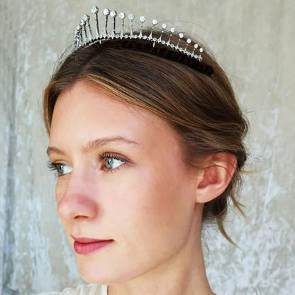 Antique French Diamond Fringe Tiara Necklace by Ch Fontana Cie