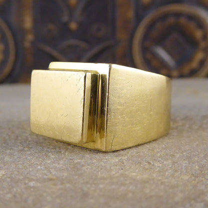 Vintage Gents Square Heavy Signet Ring