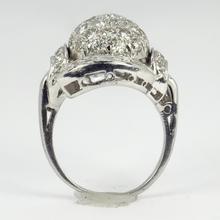 Vintage Diamond and Platinum Domed Cocktail Ring, 3.72 carats