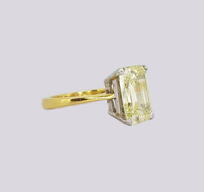 4ct Emerald Cut Diamond Solitaire Engagement Ring