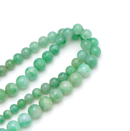 Vintage Natural A Grade Jadeite Jade Beaded Necklace with Certificate
