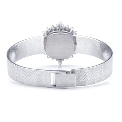 Zenith Movado 18ct White Gold Manual Watch with Diamond Bezel, 2.14 carat total