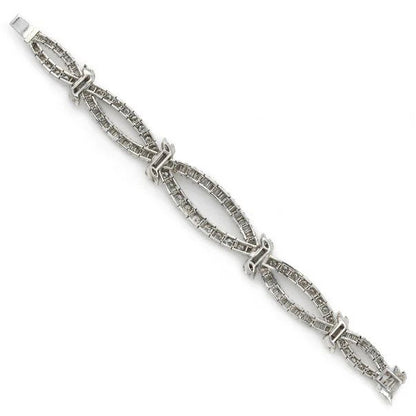 Vintage 1960s Diamond And Platinum Bracelet, 17 carat total