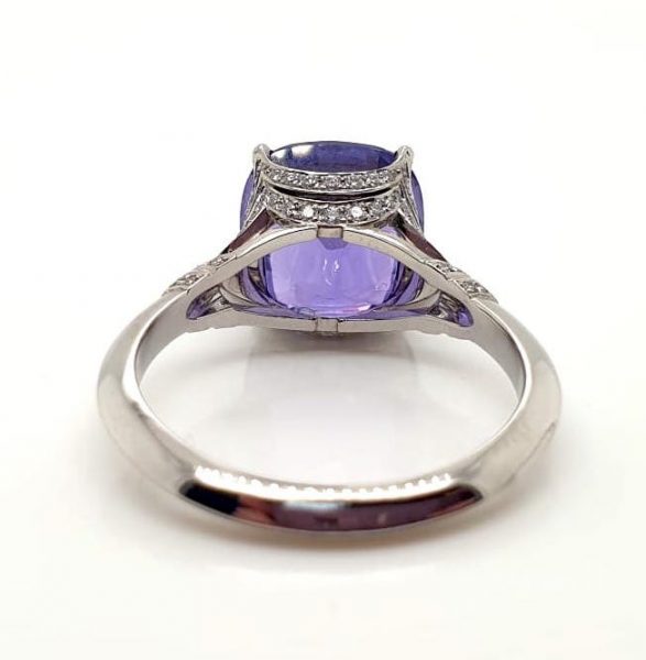 5.30ct Purple Sapphire and Diamond Platinum Ring
