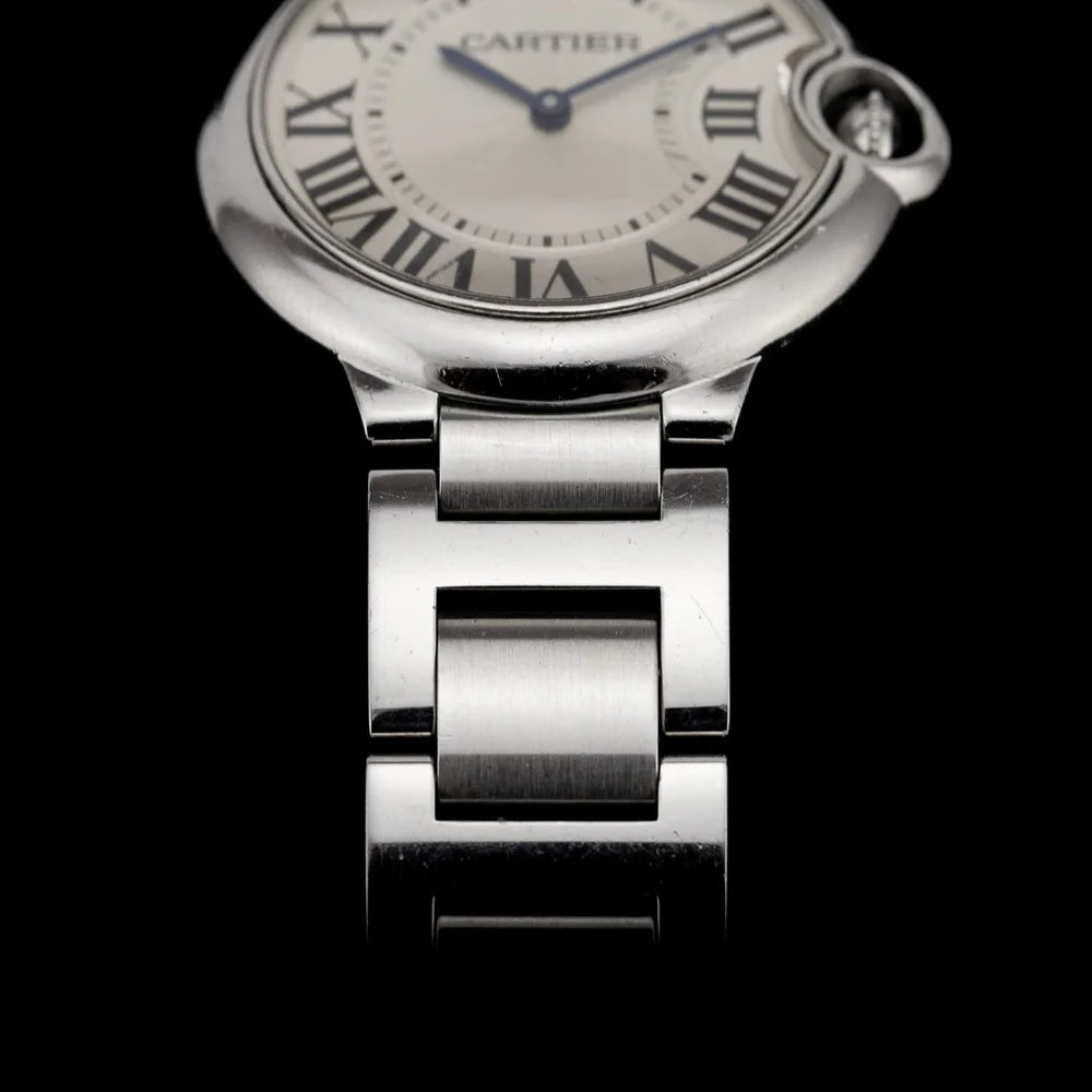 Cartier Ballon Bleu W69011Z4 Stainless Steel 36mm Quartz Watch, Box and Papers