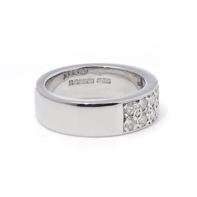 0.60ct Diamond Set 18ct White Gold Band Ring