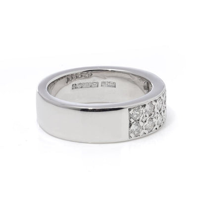 0.60ct Diamond Set 18ct White Gold Band Ring