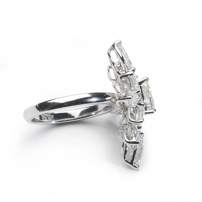 3.71ct Fancy Diamond Cluster Dress Ring in Platinum