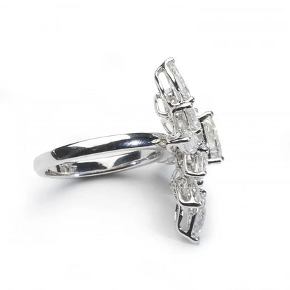 3.71ct Fancy Diamond Cluster Dress Ring in Platinum