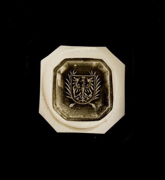 Antique 18th century Gents Large Glove 40.00ct Emerald Seal Ring, Brandenburg Coat of Arms, Prussia, Circa 1701