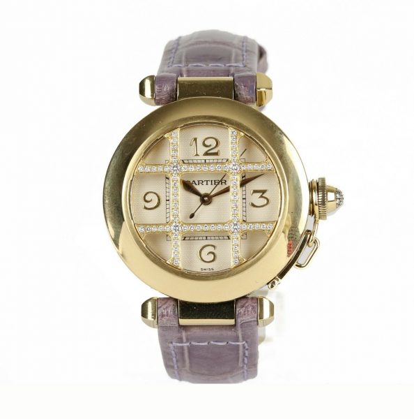 Cartier Pasha 18ct Yellow Gold and Diamond Grill 32mm Automatic Watch