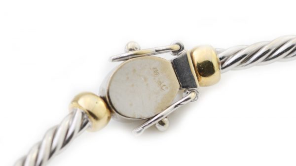 Vintage Cabochon Sapphire and 18ct White Gold Necklace; eight cabochon blue sapphires on 18ct white gold rope twist design, 6.00 carat total, Circa 1970s.