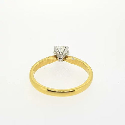 0.71ct Solitaire Diamond Engagement Ring in 18ct Yellow Gold