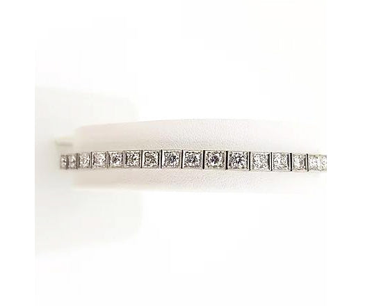 Antique Edwardian Diamond and Platinum Line Bracelet, 5.00 carat total