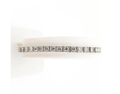 Antique Edwardian Diamond and Platinum Line Bracelet, 5.00 carat total