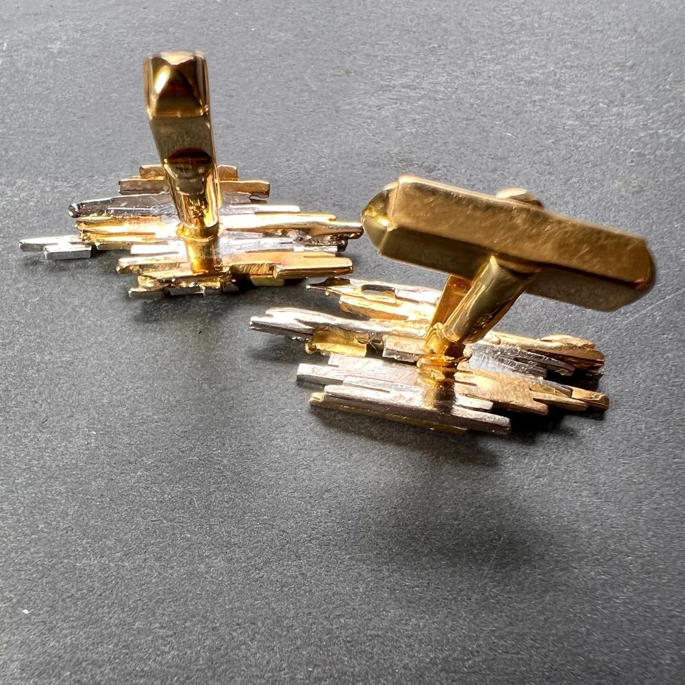 Vintage Charles de Temple Bi Colour Gold Cufflinks